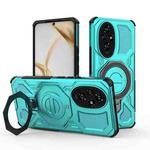 For Honor 200 5G J-20 Solid Color MagSafe Magnetic TPU+PC Phone Case(Lake Blue)