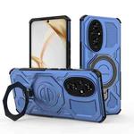 For Honor 200 5G J-20 Solid Color MagSafe Magnetic TPU+PC Phone Case(Blue)
