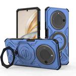 For Honor X60 5G J-20 Solid Color MagSafe Magnetic TPU+PC Phone Case(Blue)