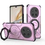 For Honor X60 Pro 5G J-20 Solid Color MagSafe Magnetic TPU+PC Phone Case(Pink)