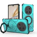 For Honor X60 Pro 5G J-20 Solid Color MagSafe Magnetic TPU+PC Phone Case(Lake Blue)