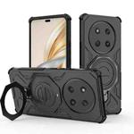 For Honor X60 Pro 5G J-20 Solid Color MagSafe Magnetic TPU+PC Phone Case(Black)