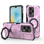 For Honor 200 Lite 5G Global J-20 Solid Color MagSafe Magnetic TPU+PC Phone Case(Pink)