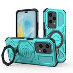 For Honor 200 Lite 5G Global J-20 Solid Color MagSafe Magnetic TPU+PC Phone Case(Lake Blue)