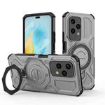 For Honor 200 Lite 5G Global J-20 Solid Color MagSafe Magnetic TPU+PC Phone Case(Grey)