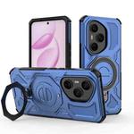For Honor 400 Pro 5G Global 160.8mm J-20 Solid Color MagSafe Magnetic TPU+PC Phone Case(Blue)