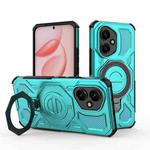 For Honor 400 5G Global 156.5mm J-20 Solid Color MagSafe Magnetic TPU+PC Phone Case(Lake Blue)