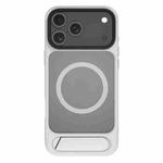 For iPhone 17 Pro Max Kalebol MagSafe Invisible Tilt Holder PC Hybrid TPU Case(Grey White)