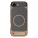 For iPhone 17 Air Kalebol MagSafe Invisible Tilt Holder PC Hybrid TPU Case(Desert Gold)