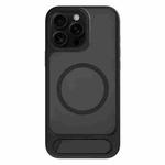 For iPhone 13 Pro Kalebol MagSafe Invisible Tilt Holder PC Hybrid TPU Case(Black)