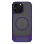For iPhone 13 Pro Kalebol MagSafe Invisible Tilt Holder PC Hybrid TPU Case(Purple)