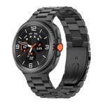 For Samsung Galaxy Watch 8 / 8 Classic / Ultra 2 Three Beads Stainless Steel Watch Band(Black)