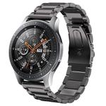 16mm Three Beads Flat Buckle Titanium Alloy Watch Band(Grey)