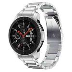 16mm Three Beads Flat Buckle Titanium Alloy Watch Band(Silver)
