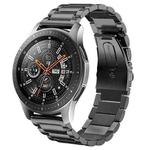 24mm Three Beads Flat Buckle Titanium Alloy Watch Band(Grey)