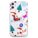 For iPhone 11 Pro Christmas Pattern TPU Protective Case(Pink Deer Santa Claus)