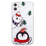 For iPhone 11 Pro Max Christmas Pattern TPU Protective Case(Penguin Bear)