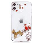 For iPhone 11 Pro Max Christmas Pattern TPU Protective Case(Brown Deer Santa Claus)