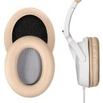 2pcs Protein Leather Replacement Earpads For EDIFIER H840 / H841P / K830 / G3 / K5000 / K6500(Apricot)