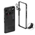 For Nothing Phone 3 Metal Frame Heat Dissipation Phone Case with Camera Guard Ring(Black)