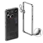 For Nothing Phone 3 Metal Frame Heat Dissipation Phone Case with Camera Guard Ring(Gray)