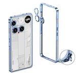 For Nothing Phone 3 Metal Frame Heat Dissipation Phone Case with Camera Guard Ring(Blue)