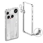 For Nothing Phone 3 Metal Frame Heat Dissipation Phone Case with Camera Guard Ring(Silver)
