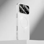 For iPhone 16 Pro Max Kalebol Large Window MagSafe Frosted PC Phone Case(White)