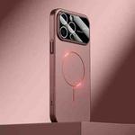For iPhone 13 Pro Kalebol Large Window MagSafe Frosted PC Phone Case(Wine Red)