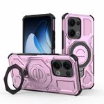 For OPPO Reno13 5G Global J-20 Solid Color MagSafe Magnetic TPU+PC Phone Case(Pink)
