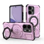 For OPPO Reno14 Pro 5G Global J-20 Solid Color MagSafe Magnetic TPU+PC Phone Case(Pink)