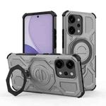 For OPPO Reno14 Pro 5G Global J-20 Solid Color MagSafe Magnetic TPU+PC Phone Case(Grey)