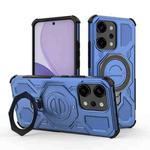 For OPPO Reno14 Pro 5G Global J-20 Solid Color MagSafe Magnetic TPU+PC Phone Case(Blue)