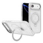 For iPhone 17 Air Kalebol Metal Lens Frame MagSafe Holder Frosted PC Phone Case(Frosted White)