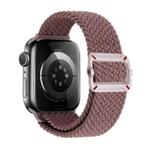 For Apple Watch 46mm / 49mm / 45mm / 44mm Double Loop Mechanical Buckle Nylon Braid Watch Band(Smoky Purple)