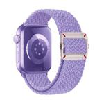 For Apple Watch 42mm / 41mm / 40mm / 38mm Double Loop Mechanical Buckle Nylon Braid Watch Band(Lavender)