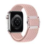 For Apple Watch 42mm / 41mm / 40mm / 38mm Double Loop Mechanical Buckle Nylon Braid Watch Band(Official Pink)