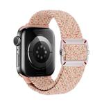 For Apple Watch 42mm / 41mm / 40mm / 38mm Double Loop Mechanical Buckle Nylon Braid Watch Band(Starlight Pink)