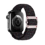 For Apple Watch 42mm / 41mm / 40mm / 38mm Double Loop Mechanical Buckle Nylon Braid Watch Band(Starlight Black)