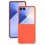 For Samsung Galaxy Z Flip5 Kalebol Paint-sprayed Solid Color PC Phone Case(Orange)