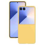 For Samsung Galaxy Z Flip5 Kalebol Paint-sprayed Solid Color PC Phone Case(Yellow)