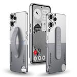 For Nothing CMF Phone 2 Pro GKK Mortise-Tenon Connection Contrast Color Phone Case with Silicone Wristband(White Grey)