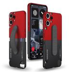 For Nothing CMF Phone 2 Pro GKK Mortise-Tenon Connection Contrast Color Phone Case with Silicone Wristband(Red Black)