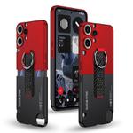 For Nothing CMF Phone 2 Pro GKK Mortise-Tenon Connection Contrast Color Phone Case with Ring Wrist Strap(Red Black)