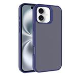 For iPhone 16 Kalebol Frosted PC Hybrid TPU Phone Case(Blue)