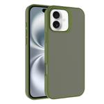 For iPhone 16 Kalebol Frosted PC Hybrid TPU Phone Case(Deep Green)