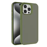 For iPhone 15 Pro Kalebol Frosted PC Hybrid TPU Phone Case(Deep Green)