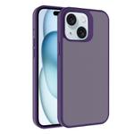 For iPhone 15 Plus Kalebol Frosted PC Hybrid TPU Phone Case(Dark Purple)
