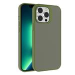 For iPhone 13 Pro Kalebol Frosted PC Hybrid TPU Phone Case(Deep Green)