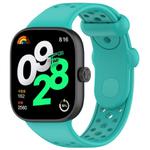 For Xiaomi Smart Band 9 Pro/8 Pro/Redmi Watch 5/4 xDfind BreathableHole Solid Color Silicone Watch Band(Teal)